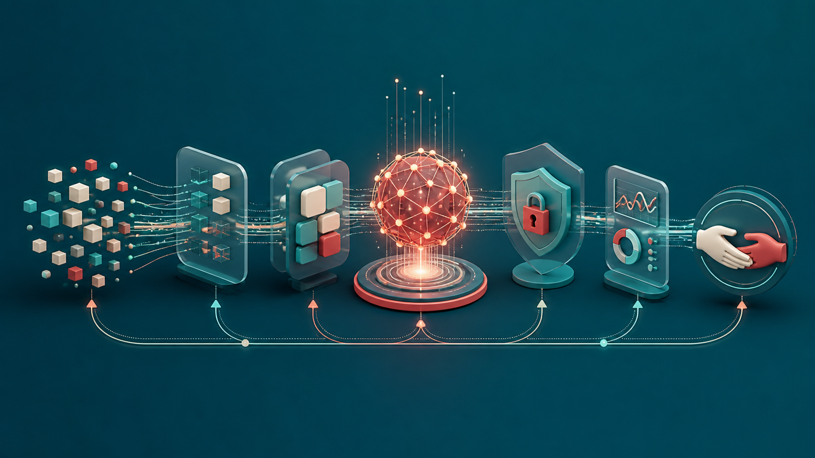 Illustration originale du parcours CISIA : des données brutes au suivi responsable d’une solution d’intelligence artificielle.